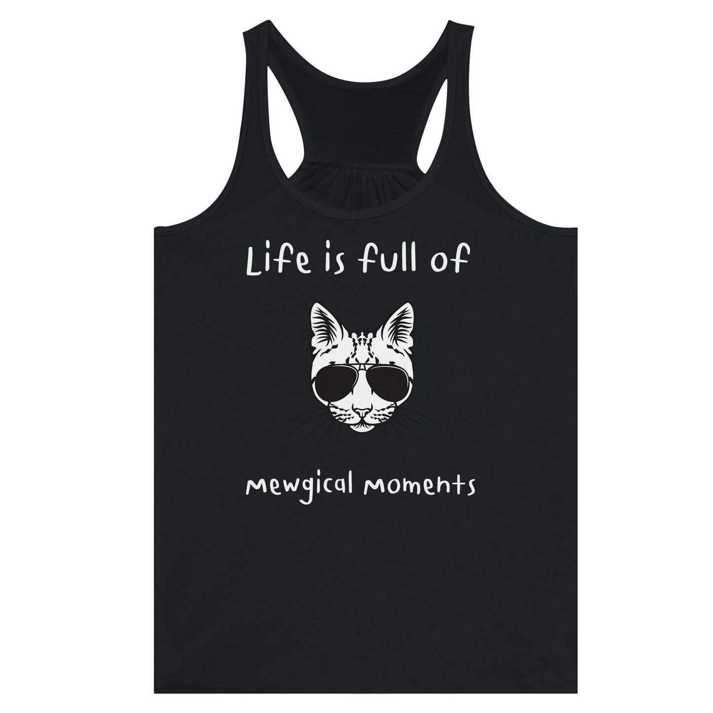 Women's Flowy Racerback Tank Top for cat lovers - Clorbad