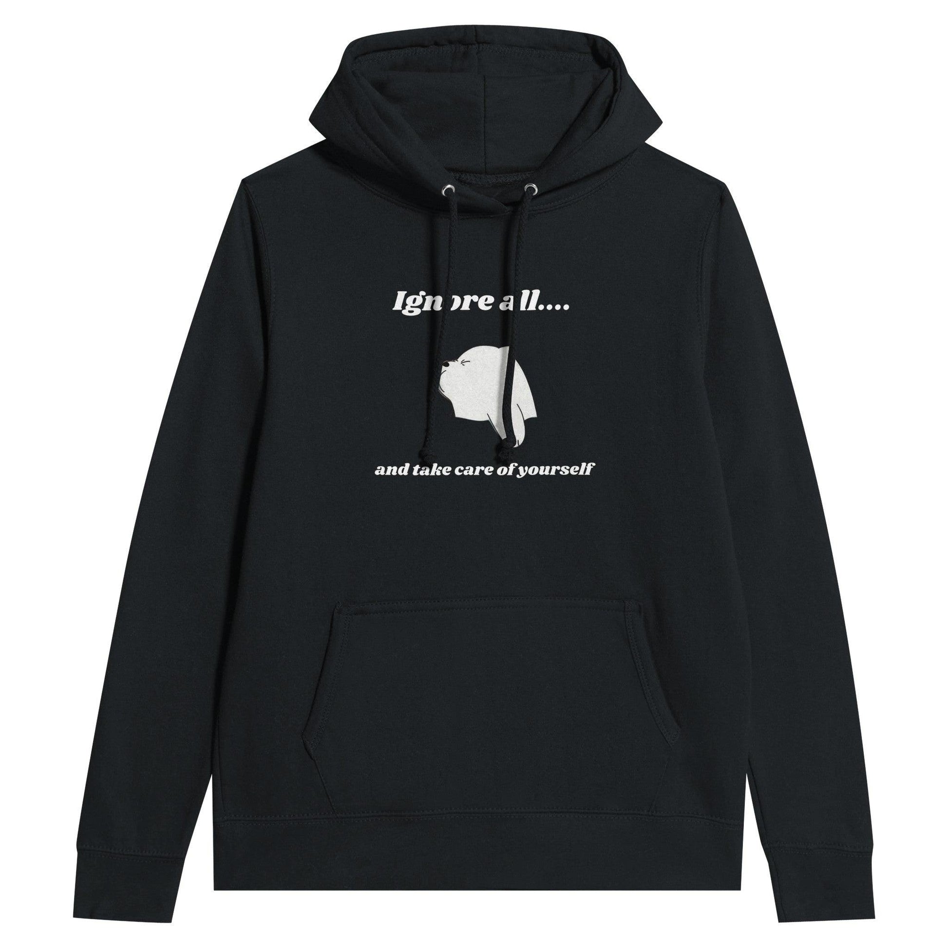 Premium Womens Pullover Hoodie Black - Clorbad