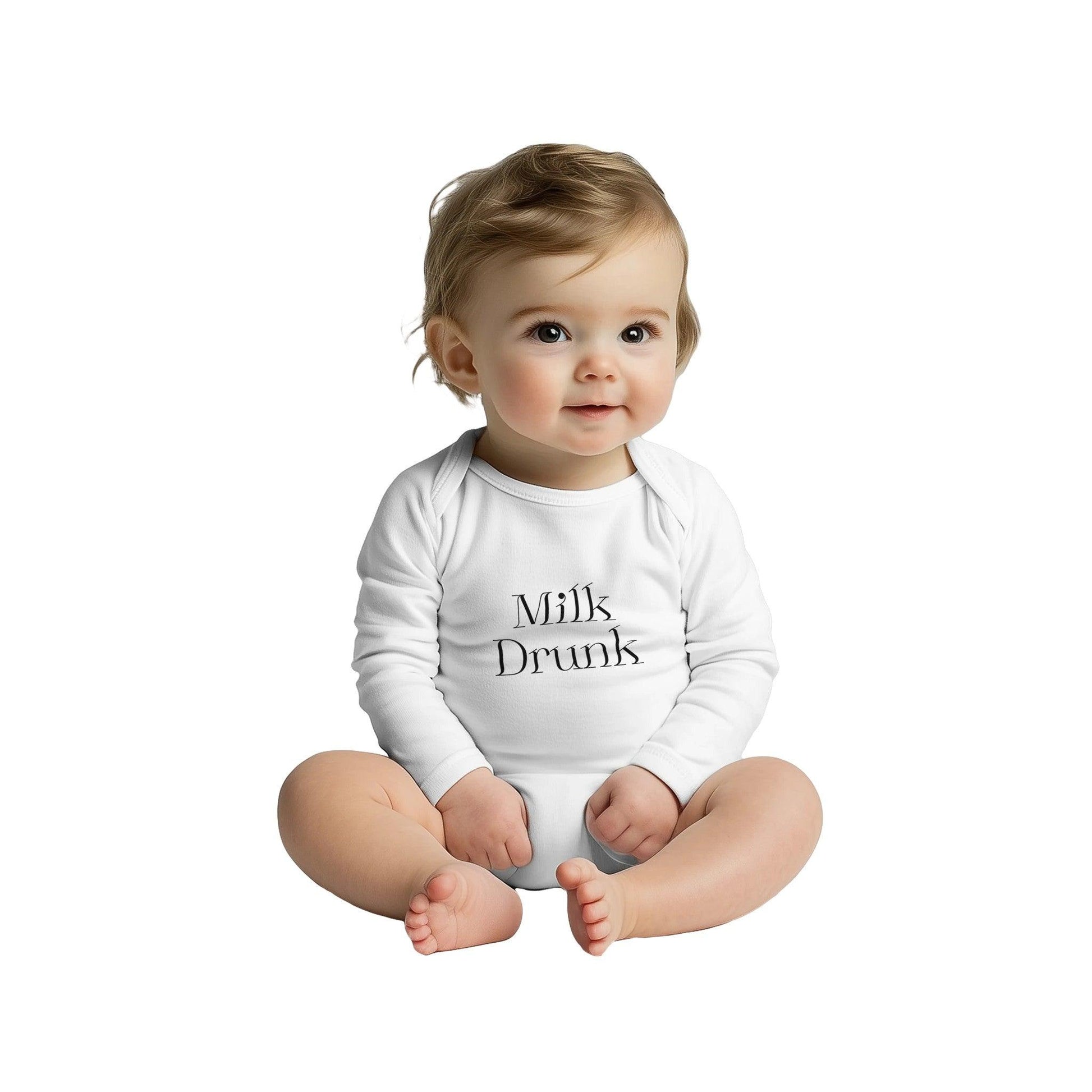 Classic Baby Long Sleeve Bodysuit White - Clorbad