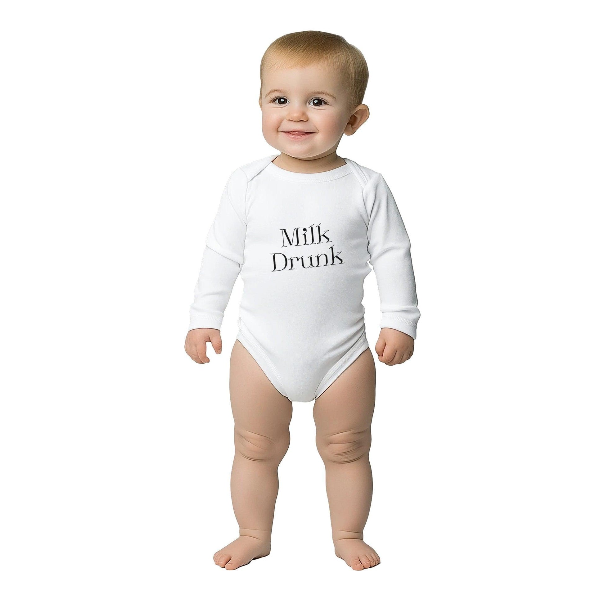 Classic Baby Long Sleeve Bodysuit White - Clorbad