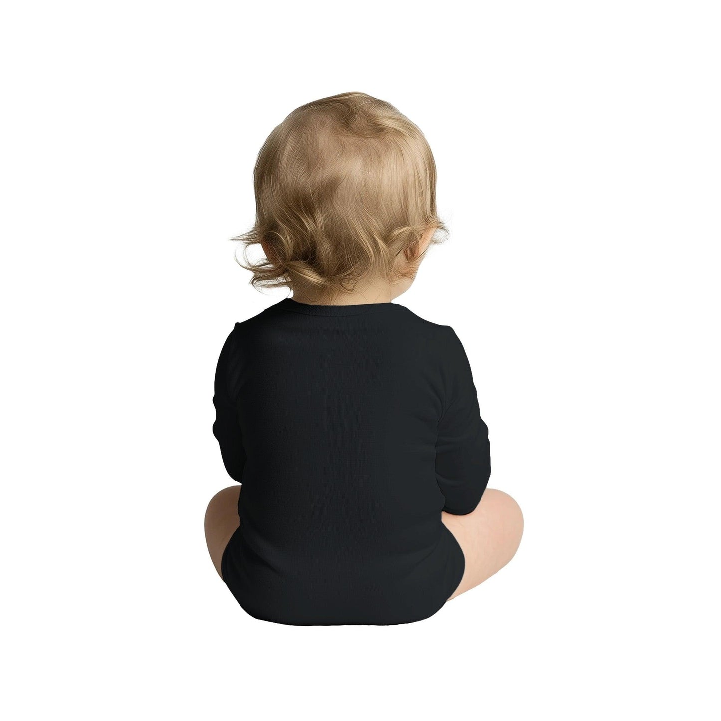 Classic Baby Long Sleeve Bodysuit Black - Clorbad