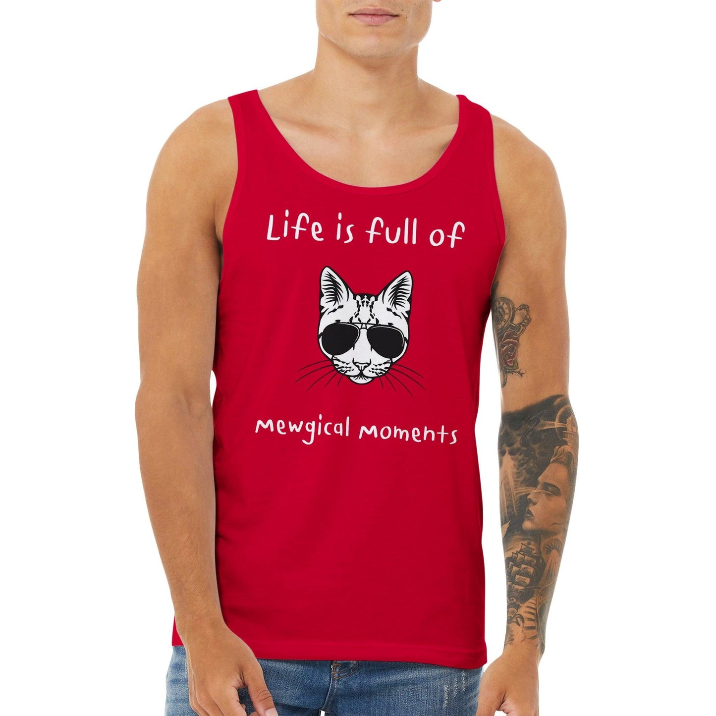 Premium Unisex Tank Top for cat lovers - Clorbad