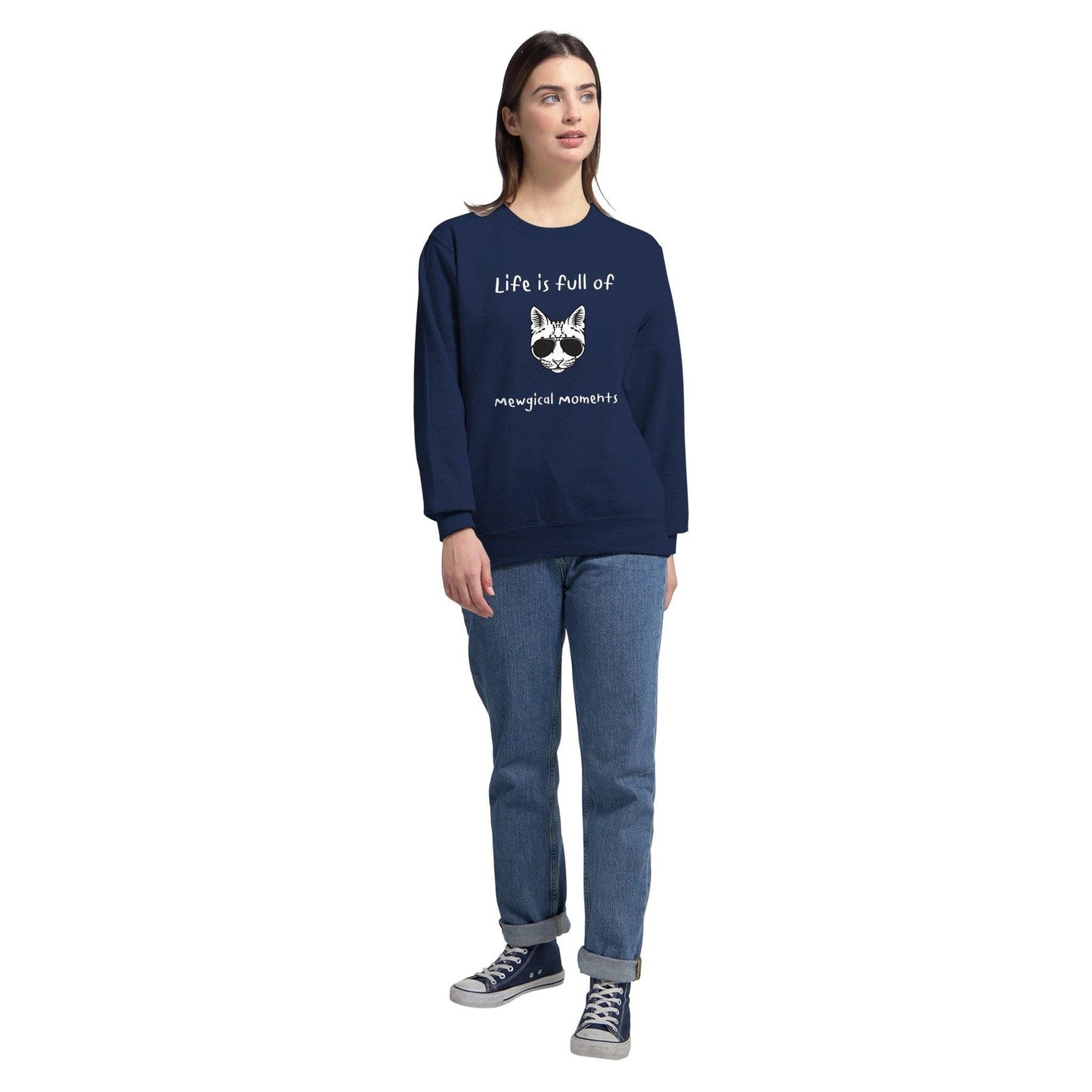 Premium Unisex Crewneck Sweatshirt for cat lovers - Clorbad