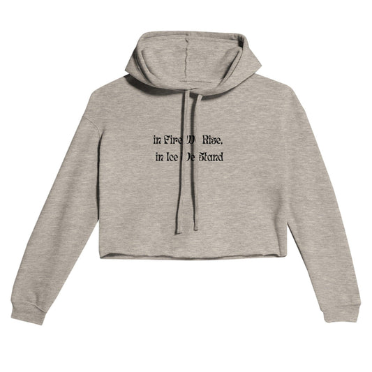 Women's Cropped Hoodie | Bella + Canvas 7502 White - Clorbad