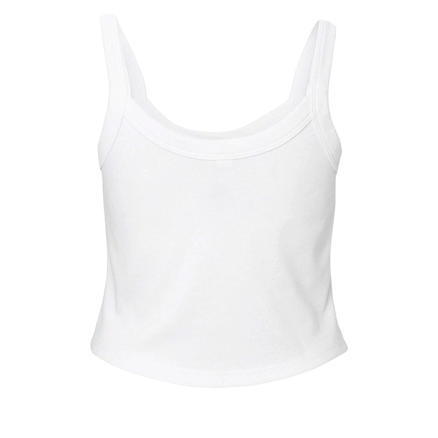 Women's Micro Ribbed Scoop Tank | Bella + Canvas 1012BE solid wht blend - Clorbad