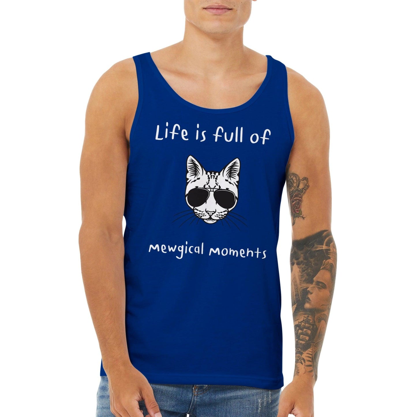 Premium Unisex Tank Top for cat lovers - Clorbad