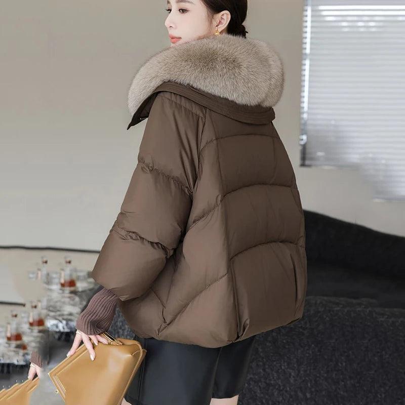 Women's Winter 2025 Fur-Collar Padded Coat – Warm, Stylish, & Windproof - Clorbad