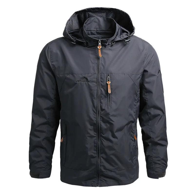 Men's Oversized Autumn & Spring Windbreaker Jacket – Versatile Windshield Coat for Camping, Work, and Casual Wear - Clorbad