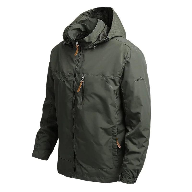 Men's Oversized Autumn & Spring Windbreaker Jacket – Versatile Windshield Coat for Camping, Work, and Casual Wear - Clorbad