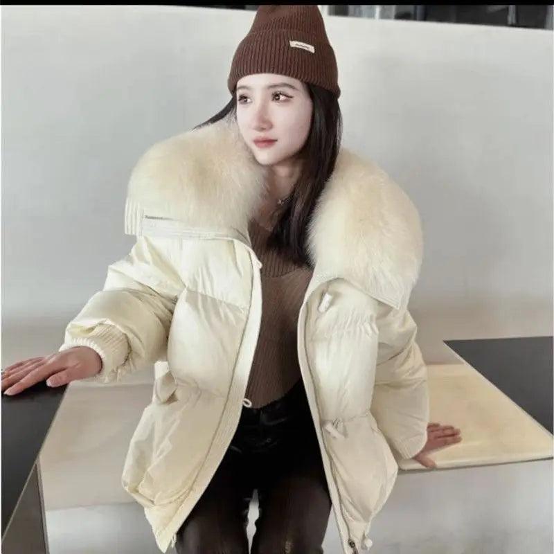 Women's Winter 2025 Fur-Collar Padded Coat – Warm, Stylish, & Windproof - Clorbad