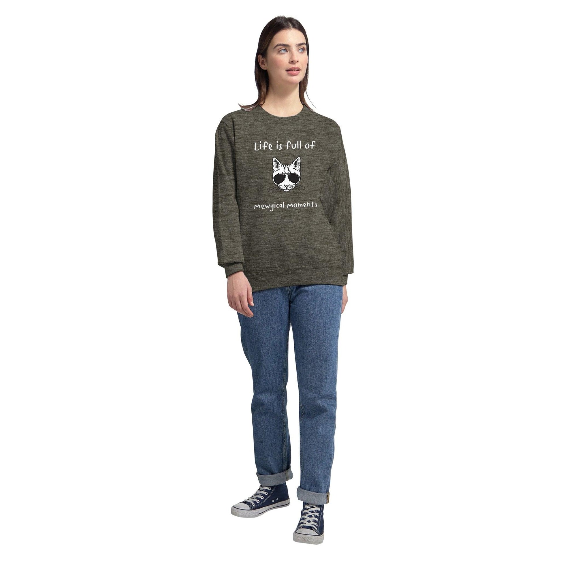 Premium Unisex Crewneck Sweatshirt for cat lovers - Clorbad