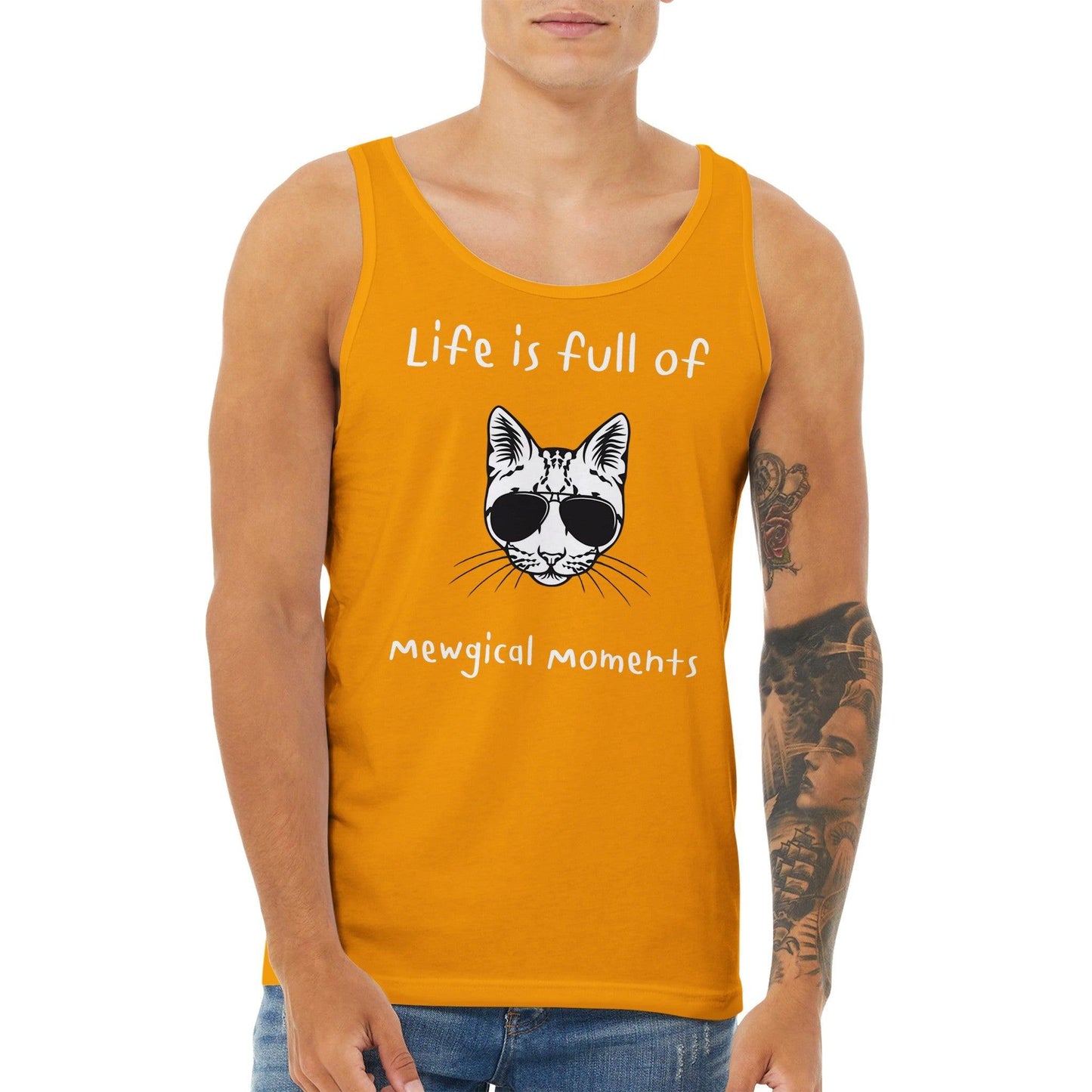 Premium Unisex Tank Top for cat lovers - Clorbad