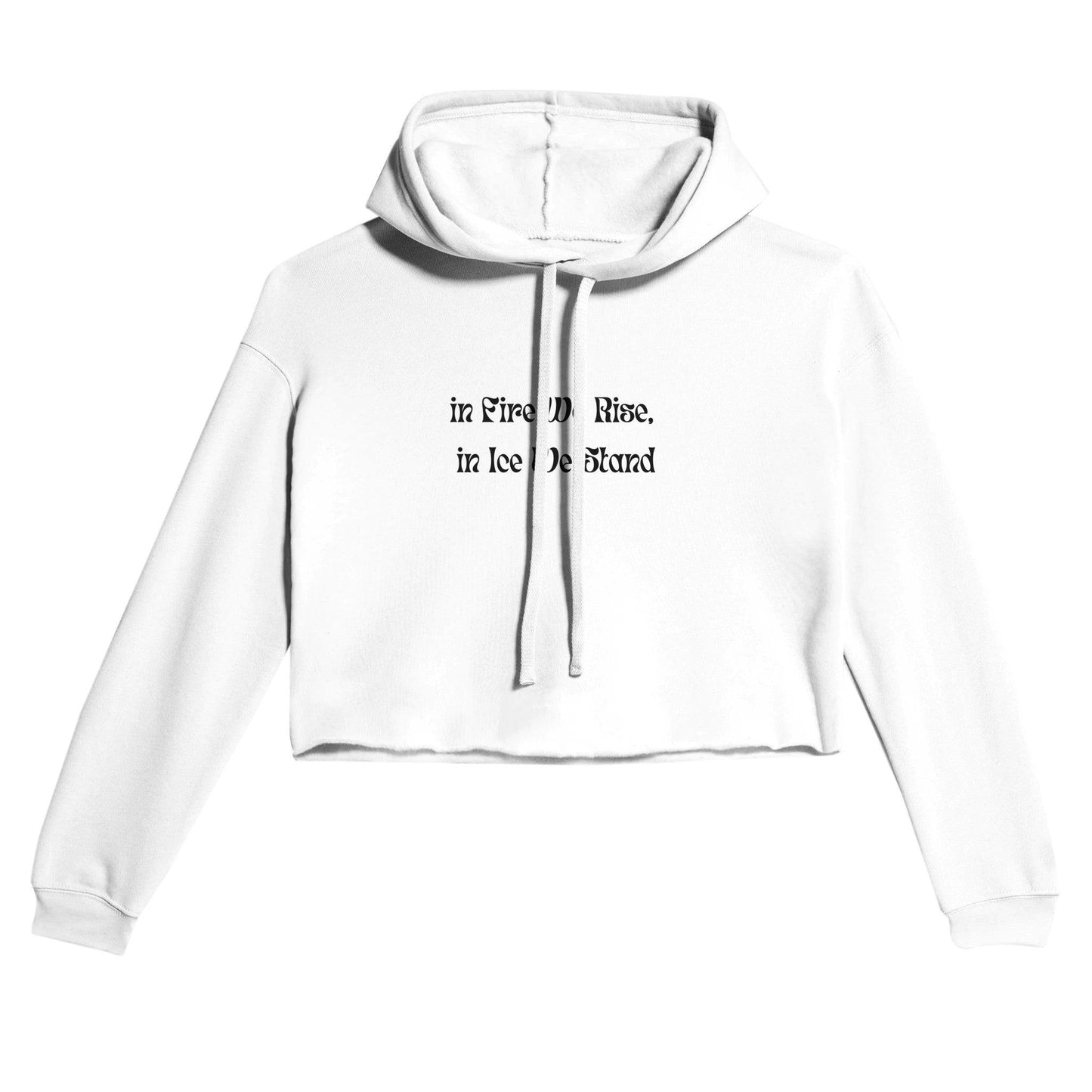 Women's Cropped Hoodie | Bella + Canvas 7502 White - Clorbad