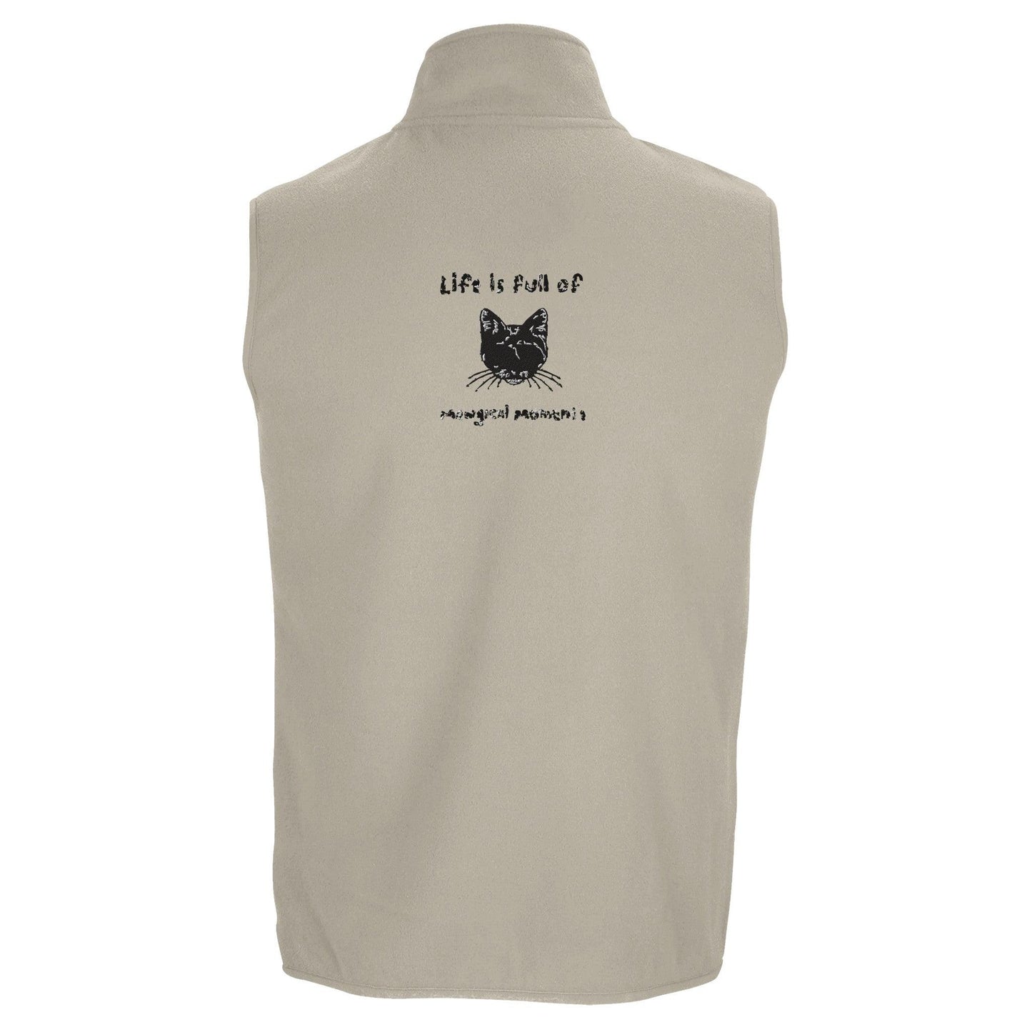 Unisex Microfleece Zip Vest With 100% recycled polyester for cat lovers - Clorbad