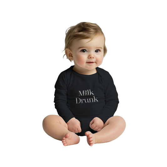 Classic Baby Long Sleeve Bodysuit Black - Clorbad