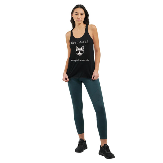 Women's Flowy Racerback Tank Top for cat lovers - Clorbad